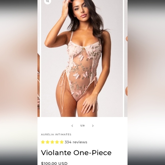 NWT Sold Out Aurelia Intimates Violentes Butterflies Coquette Girl Fairycore - Picture 4 of 11